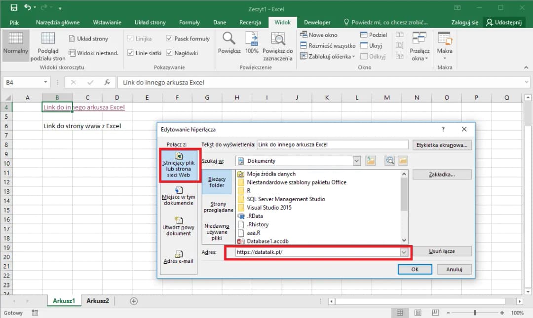 Jak zrobić hiperłącze w Excelu - proste metody krok po kroku