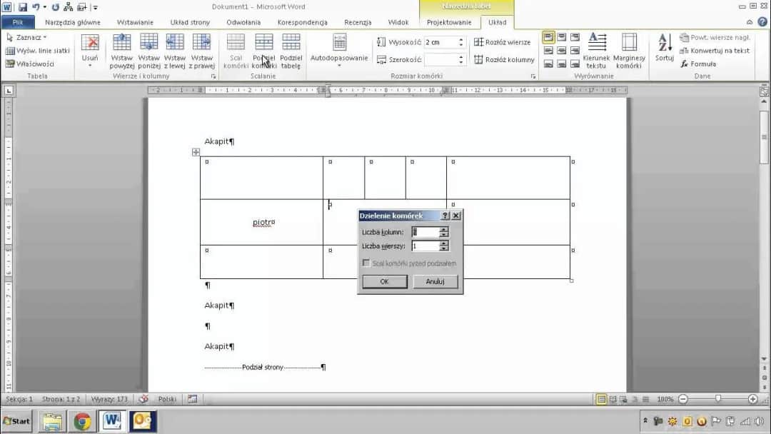 Jak scalić komórki w Wordzie i uniknąć utraty danych